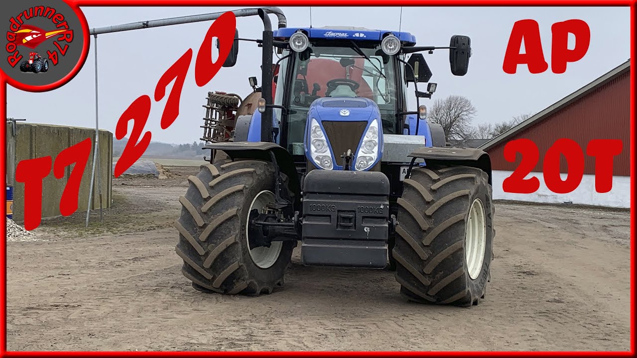 New holland T7 270  AP slurry tanker injection slurry Manure season 2021 DK Farming