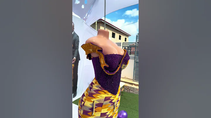 Ghanaian kente wedding gown design #wedding #fashion #africanwedding