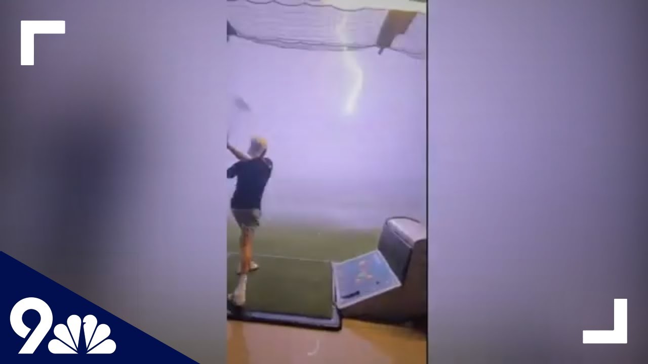 Teen's golf ball struck by lightning at Topgolf YouTube