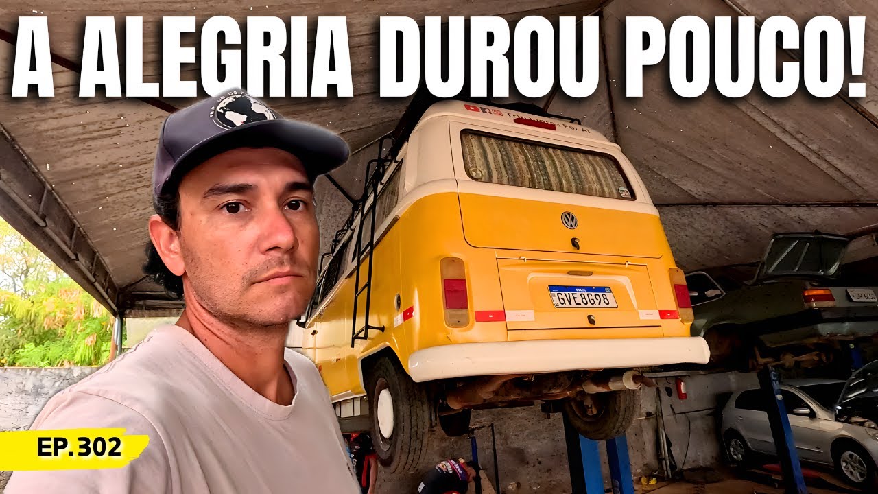 Fomos parar em uma OFICINA no caminho de CALDAS NOVAS - GO | De Kombi Motorhome pelo Brasil | Ep.302