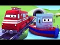 Troy the Train and the Boat in Car City | Cars & Trucks ...