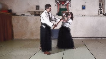 Jo-tori tsuki ikkyo - 杖取り突き一教 - Aikido Virtual Dojo