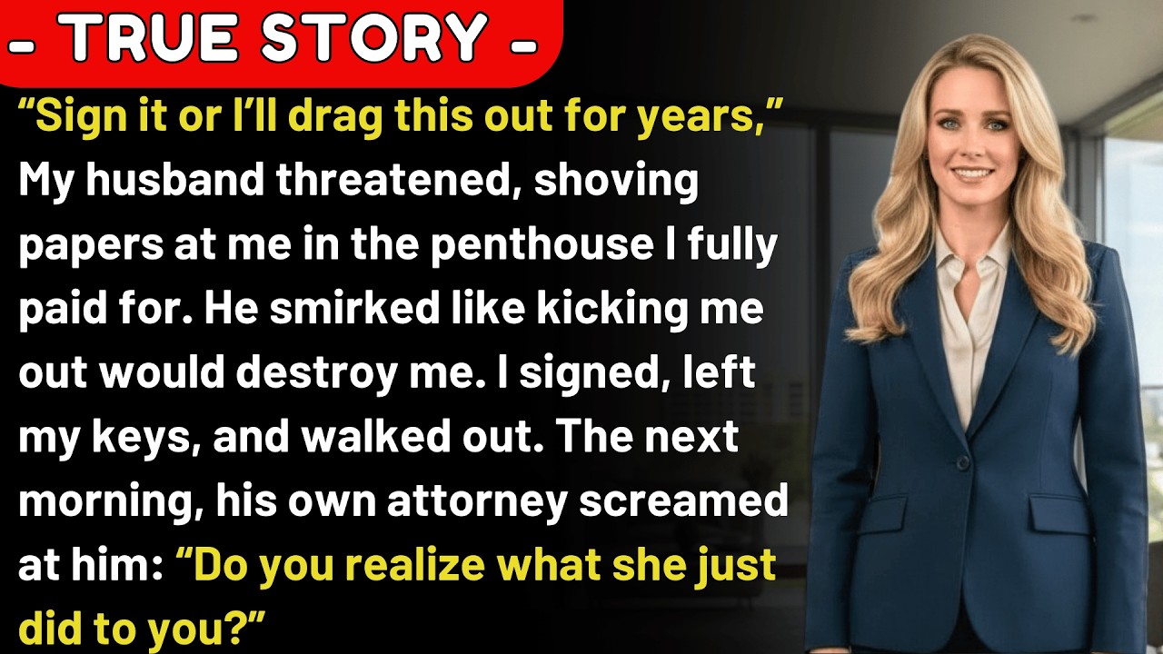 My Husband Made Me Sign Away My $2.5M Penthouse And Family Heirlooms Until His Own Lawyer...