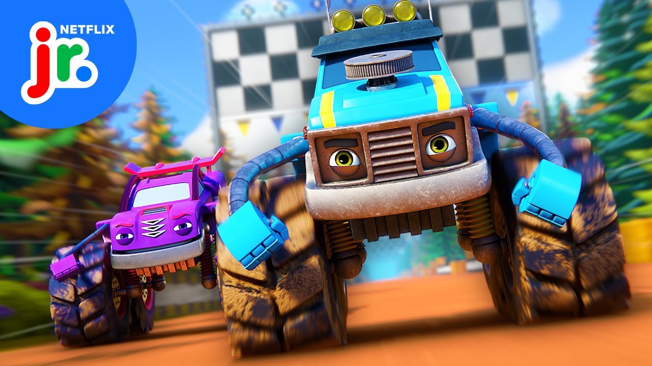 Motorvania Monster Truck Derby Challenge! 🛻🔥 Mighty Monsterwheelies | Netflix Jr