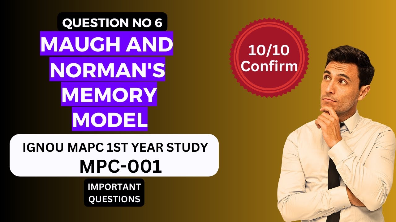 WAUGH AND NORMAN'S MEMORY MODEL #ignou #psychology #psychologist #mapc ...