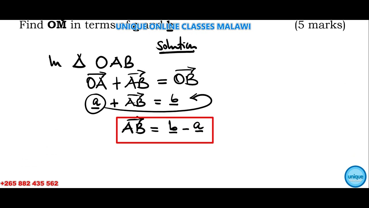 Form 4 Maths - Vectors (MANEB questions part 1) - YouTube
