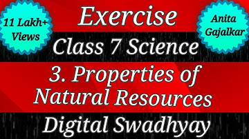 Exercise Class 7 Science 3.Properties of Natural Resources। exercise properties of natural resources