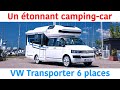 Un tonnant campingcar sur volkswagen transporter double cabine  hotomobil freedom 