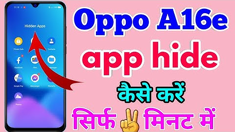 Oppo a16e App Hide Kaise Kare | Oppo a16e Hide Apps