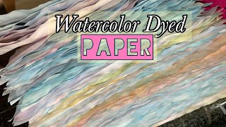 watercolor dyed paper tutorial // easy