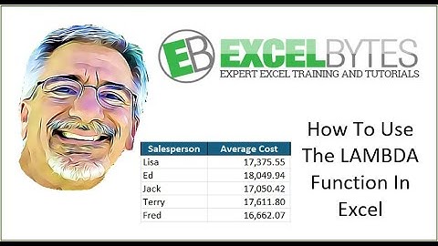 How To Use The LAMBDA Function In Excel