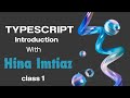 Class 1 | Introdusction to Typescript | TypeScript Series | Governer House | GIAIC | Hina Imtiaz