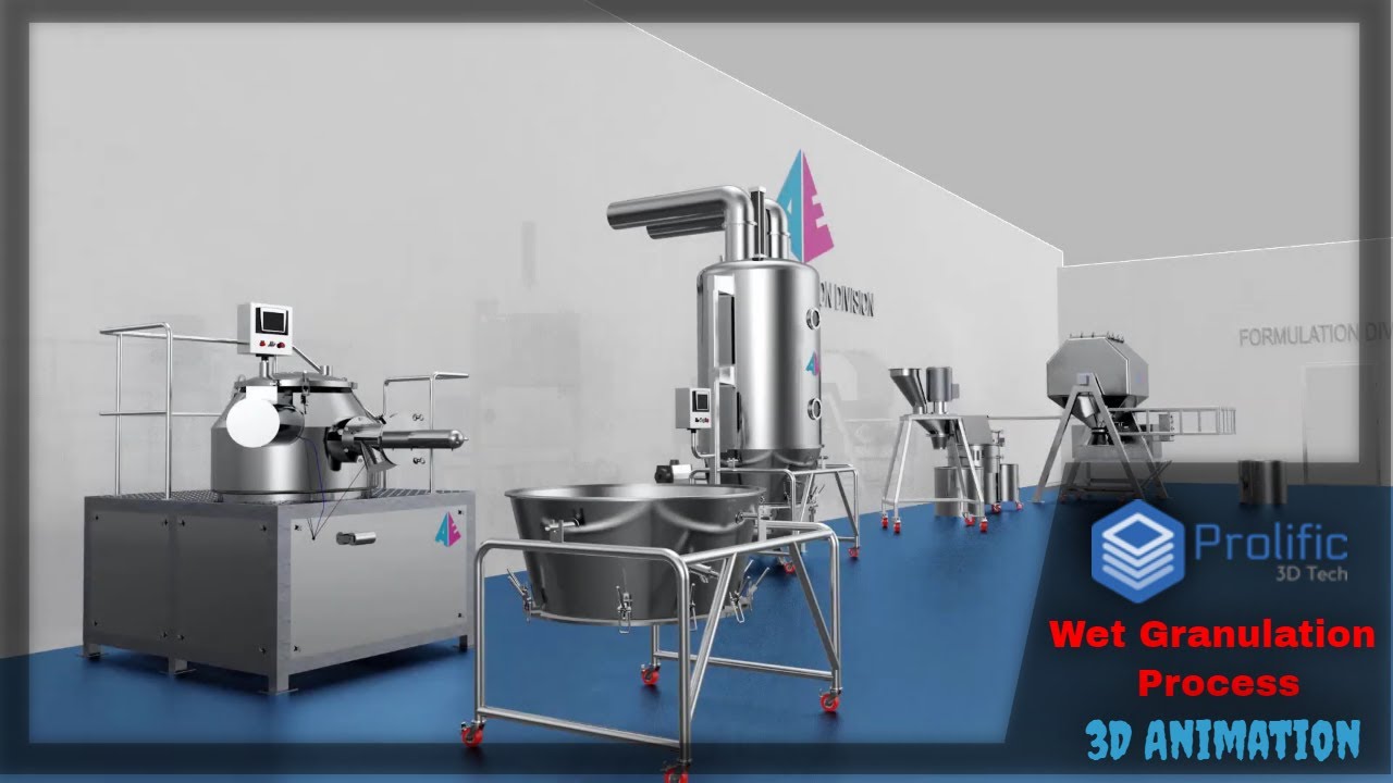 Wet Granulation Process RMG FBD Co Mill Octagonal Blender Wet Granulation Process RMG FBD Co Mill Octagonal Blender
