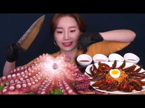 ahtapot asmr | mukbang | izlerken mideniz bulanabilir🤢🤮🐙