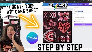 HOW TO CREATE YOUR DTF GANG SHEET USING CANVA | STEP BY STEP  TUTORIAL |  #dtf #dtfprinting screenshot 4