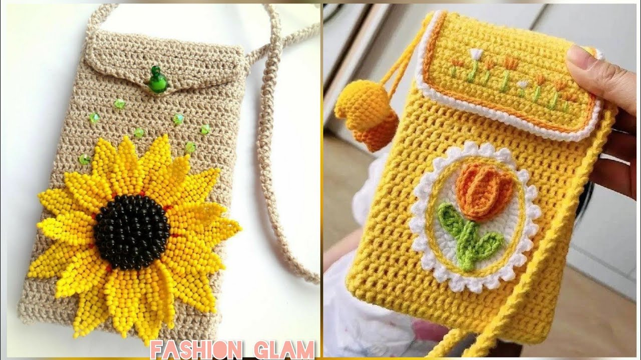 Crochet Mob Bags/Crossbody Smart Phone & Mobile Phone Case Purse Pouch ...