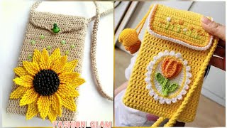 Crochet Mob Bags/Crossbody Smart Phone &amp; Mobile Phone Case Purse Pouch