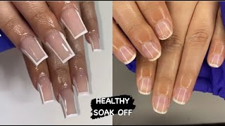 HOW TO SOAK ACRYLIC NAILS OFF!! The Healthy Way!!!!