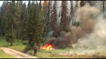 Prescribed Fire in the Fall on the Uinta-Wasatch-Cache National Forest in Utah