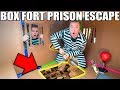 24 HOUR BOX FORT PRISON ESCAPE ROOM!! 📦🚔 Digging A Secret UNDERGROUND Tunnel