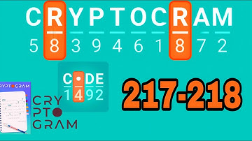 CRYPTOGRAM Word Logic Puzzles level 217 218