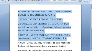 how to get double points on feature points