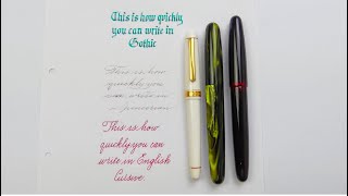 How quickly can you write in Spencerian, English Cursive and Gothic - Handwriting practice screenshot 2