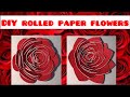 How to make rolled paper flowers with cricut | DIY 3D Paper Flowers 🌹