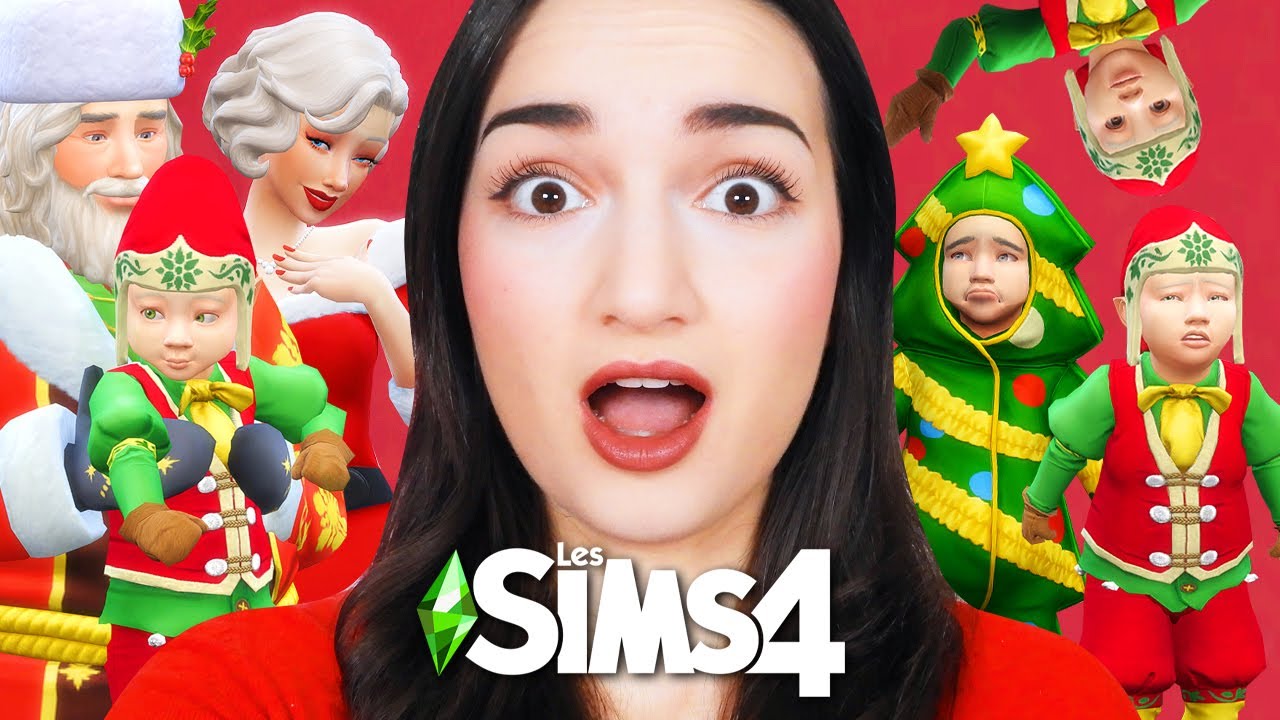 Le père hiver et sa femme doivent gérer 6 petits lutins ! 🎅🤶🎄 | Sims 4