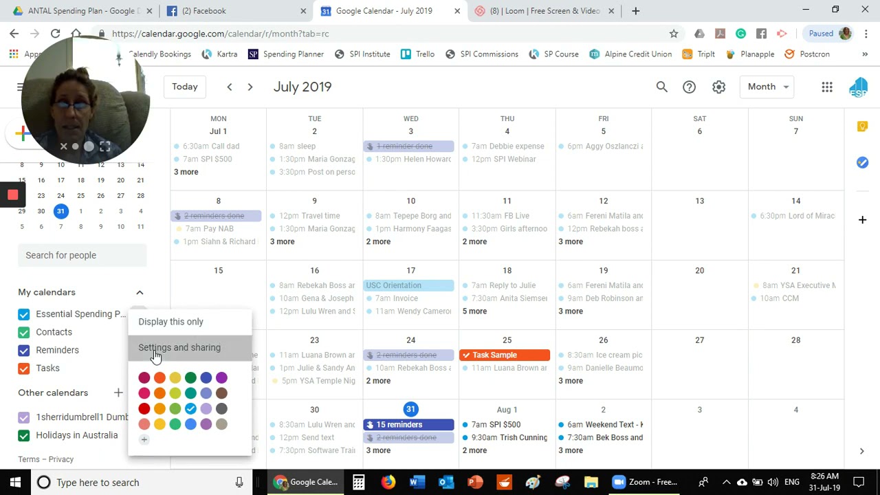 Google Calendar Event Notifications
