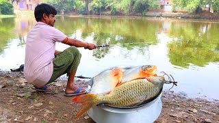 Fishing Video || I was surprised to see the new technique of fishing using eggs | Fish hunting 2024