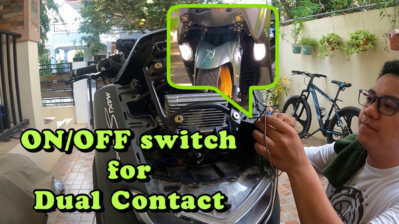 Dual Contact with On/Off switch installation (DIY) | RamzMoto - YouTube