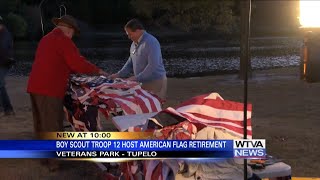Boy Scouts host formal American flag retirement to honor veterans