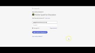 Logging into Adobe Spark