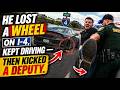 He Lost a Wheel on I-4, Kept Driving — Then Kicked a Deputy