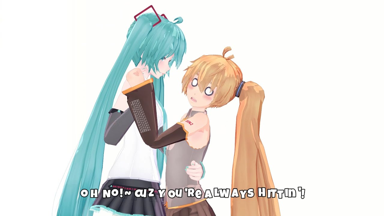 MIKU X NERU - IT'S NOT LIKE I LIKE YOU!!★* TSUNDERE GIRLFRIEND *★ MMD YURI