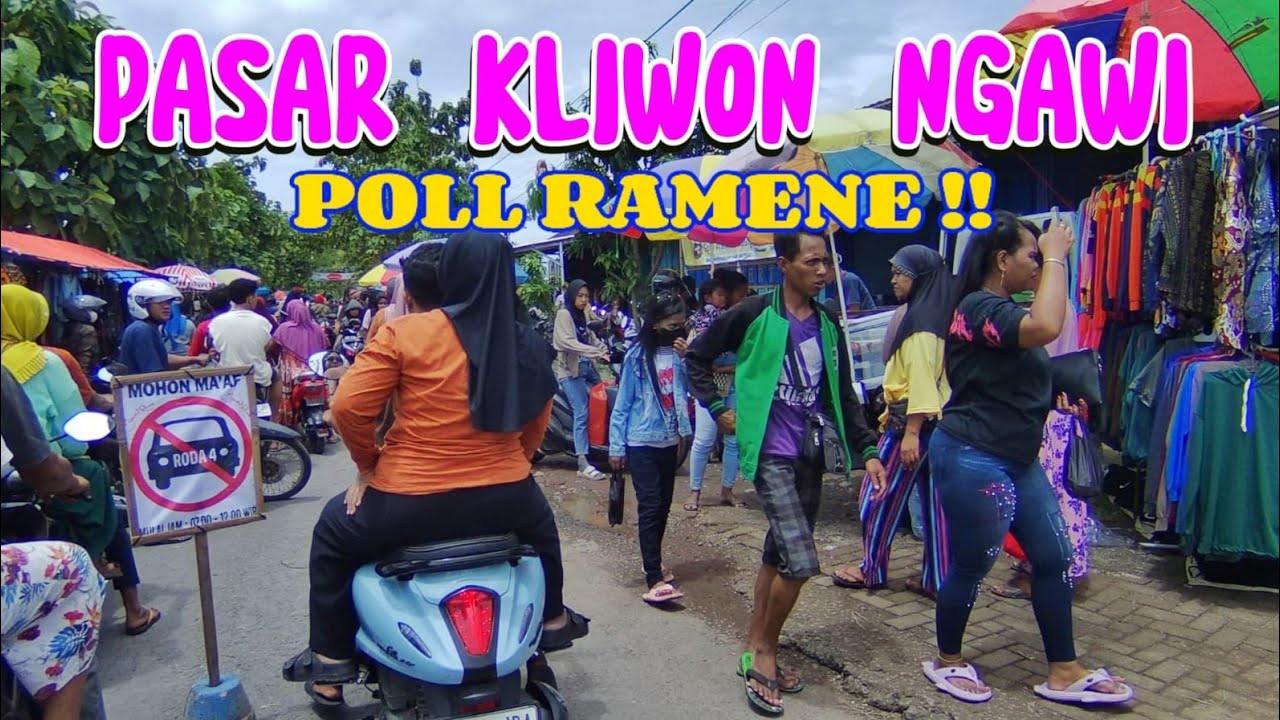Rame banget !! Suasana pasaran kliwon desa tepas geneng ngawi, dua hari menjelang lebaran idul fitri