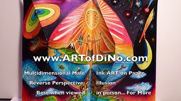 MultiDimensioMALE.. Timelapse Reverse-Perspective Illusion ART by diNo of www.ARTofDiNo.com