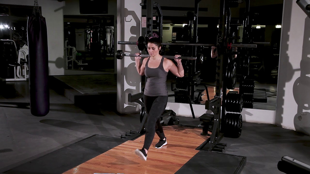 Barbell Lunge - Legs Exercise - YouTube