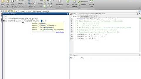 Boundary Value Problems in MATLAB