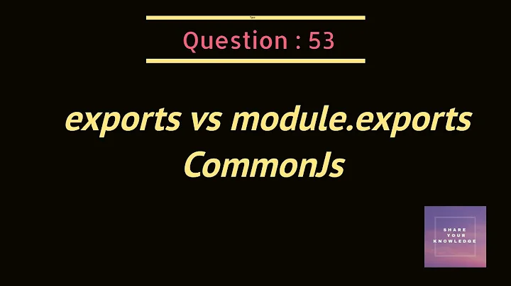 exports vs module.exports in commonJs