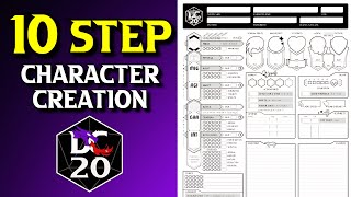 10 Step Character Creation Walkthrough | Character Sheet DC20 Quick Guide Wealth