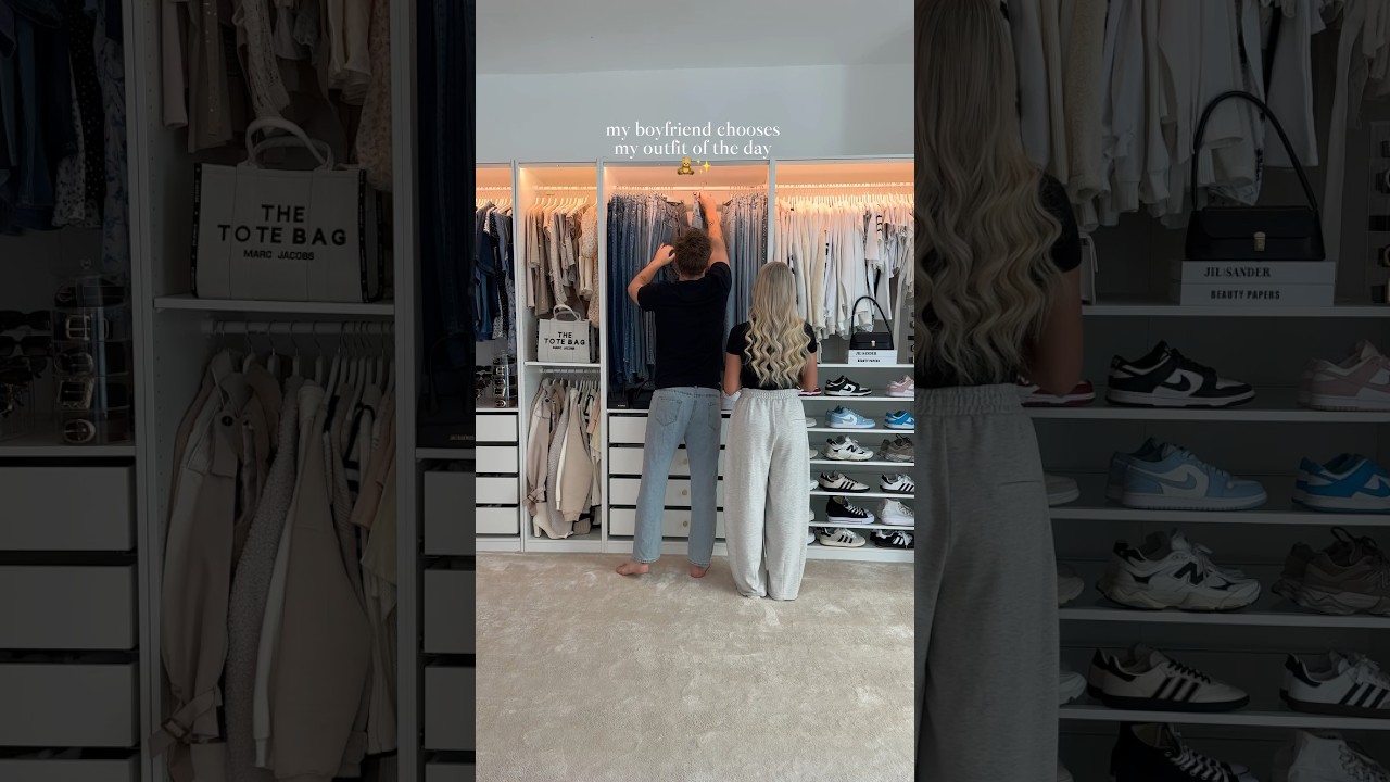 My Boyfriend chooses my outfit for the day 🤍 this was really fun and I think he did a great job