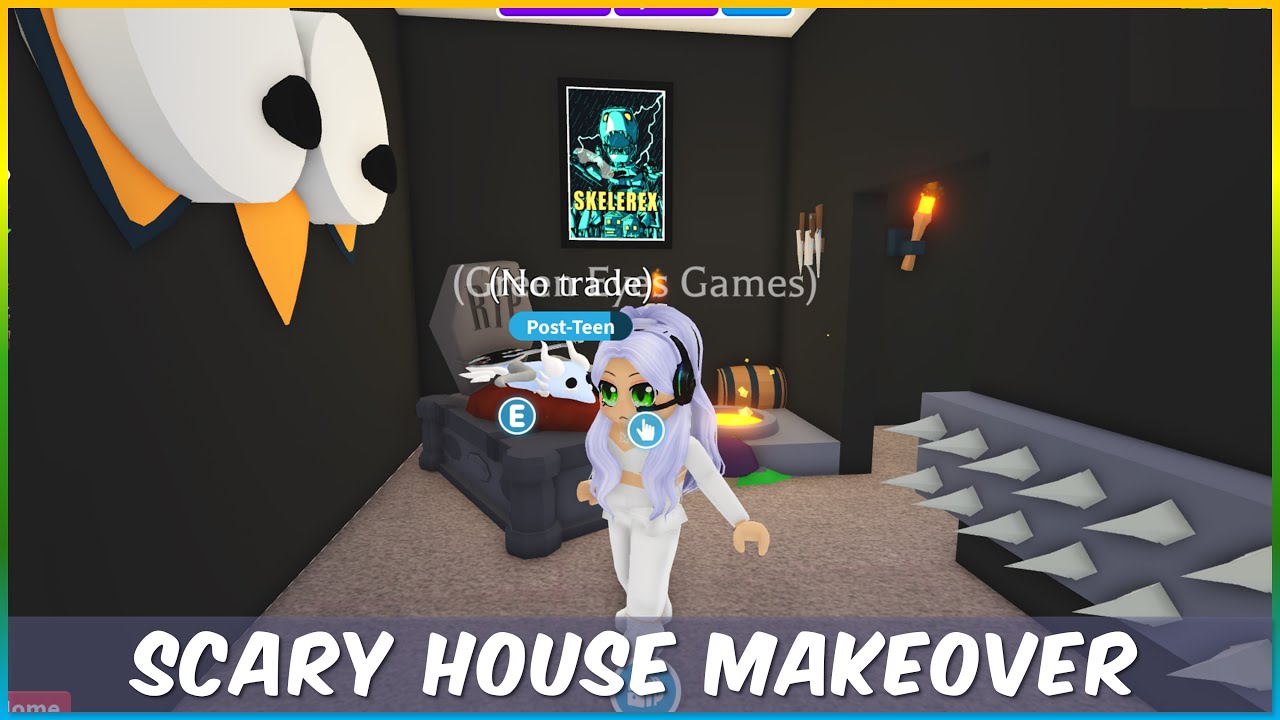 tour of the scary house in adopt me