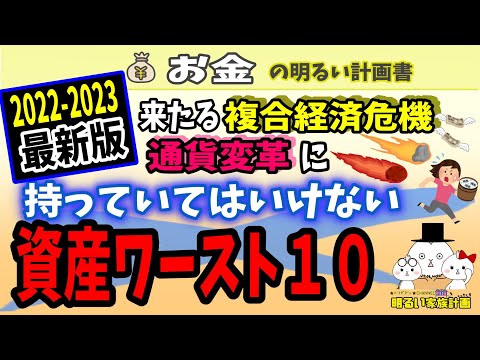 【2022-2023最新版】来たる金融危機・通貨危機に“持ってはいけない資産ワースト１０”　～変わる資産防衛の常識～　＃０９０　インフレ　預金封鎖　円安　ゴールド　シルバー　ドル　デリバティブ