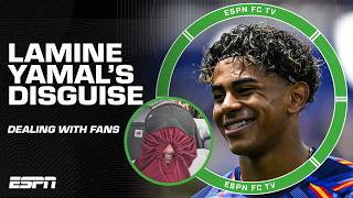 Reaction to Lamine Yamal’s disguise to avoid fans on the plane 😂 | ESPN FC