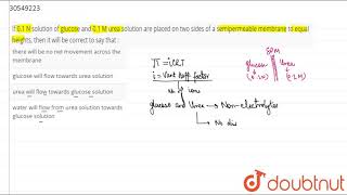 If 0.1 N solution of glucose and 0.1 M urea solution are placed on two