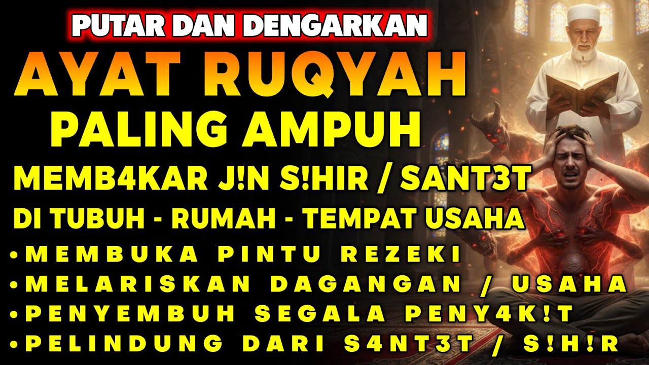 RUQYAH RUMAH PENGUSIR JIN, SETAN & SIHIR DI RUMAH & TUBUH, PENENANG HATI DAN FIKIRAN | BY ALAA ASER