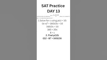 SAT Math Practice Day 13 – Find function values involving constants!