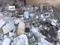 حلب انهيار مبنى بالكامل جراء القصف في صلاح الدين4 8 2012ج1 